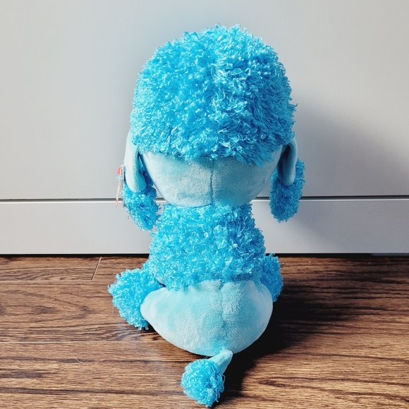 The Beanie Boo's Collection Ty Blue Mandy Dog NEW Big Eyes 2017 Stuffed Dog NEW - Picture 2 of 15